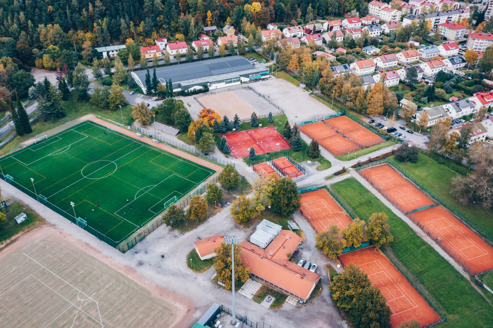 Kisapuiston kentät ilmakuva