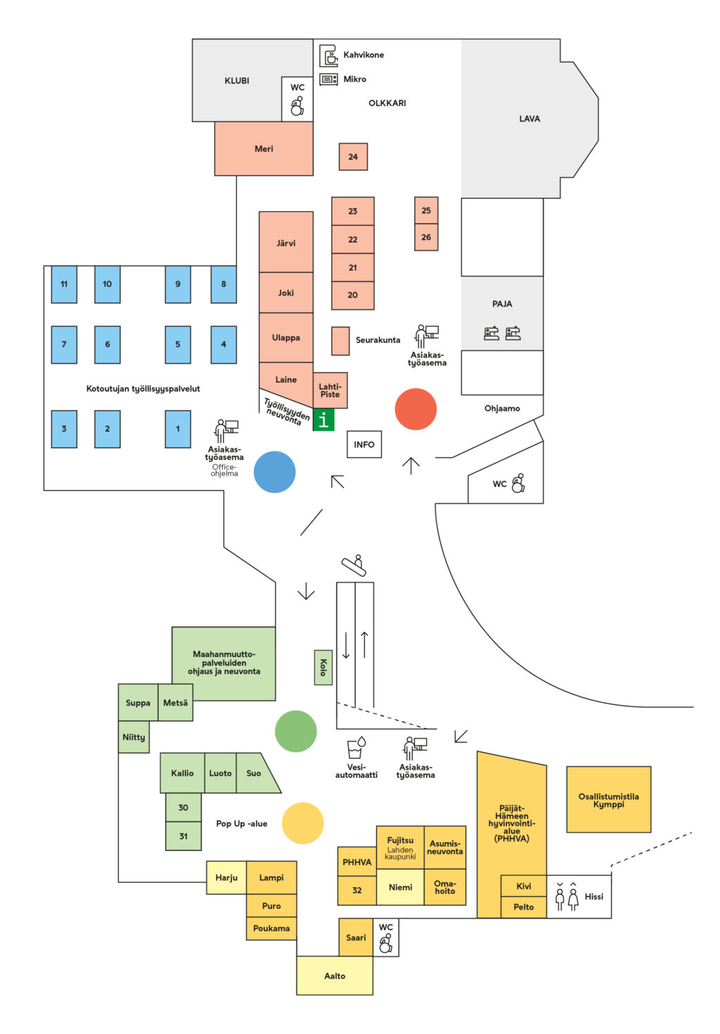 Lahden Palvelutorin pohjakartta