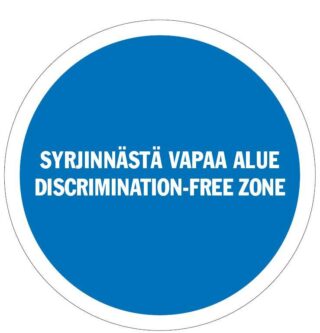 Syrjinnästä vapaa alue -logo
